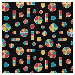 Tecido Pie Circles and Bares Pattern 271019v3 - Black