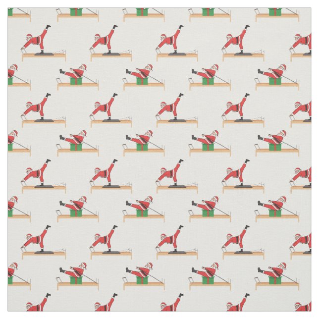 Tecido Pilates Reformer Santa Seamless Christmas Patterns (Modelo)