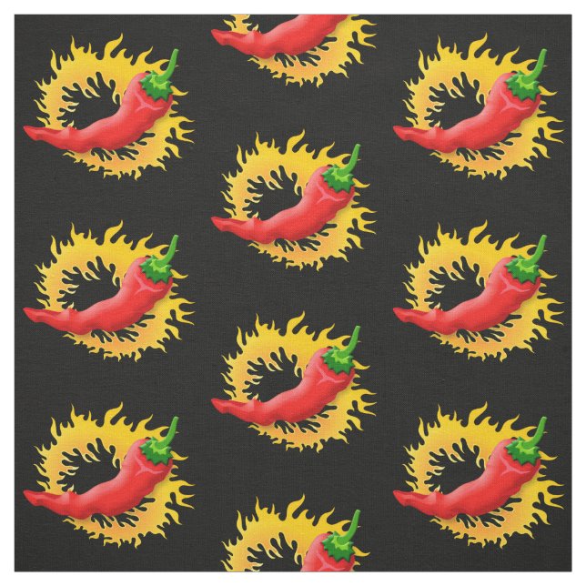 Tecido Pimenta com Chama (Modelo)