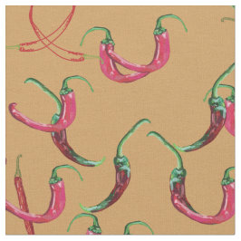 Tecido Pimentos quentes vermelhos 