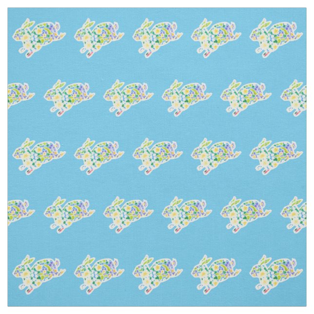 Tecido Pimroses Florais em Azul (Modelo)