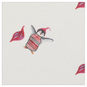 Tecido Pinguim Watercolor Art 