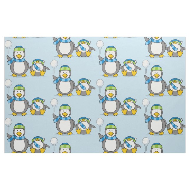 Tecido Pinguins de neve (Fat Quarter)