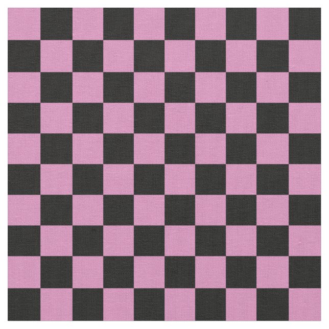 Tecido Pink & Black Checkerboard (Detalhe)