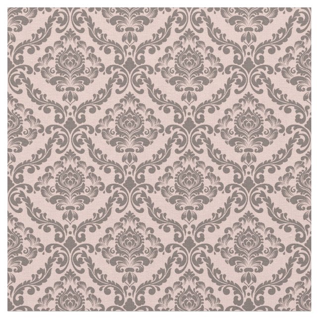 Tecido Pink & Cocoa Damask (Detalhe)