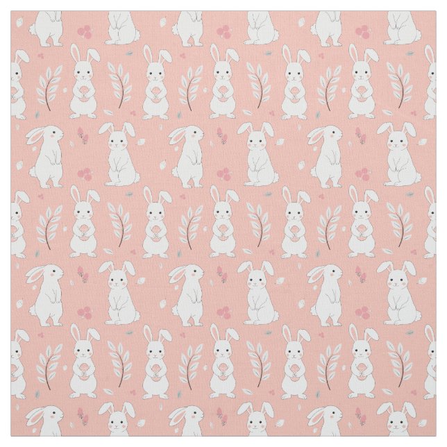 Tecido Pink Coelho Coelho da Páscoa (Modelo)
