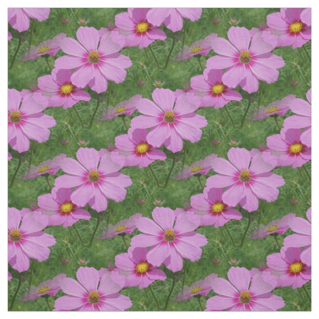 Tecido Pink Cosmos Flowers Nature Floral Padrão (Modelo)