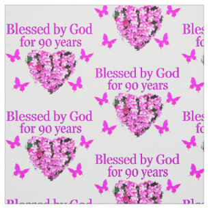TECIDO PINK FLORAL ABRAÇADO POR DEUS DURANTE 90 ANOS