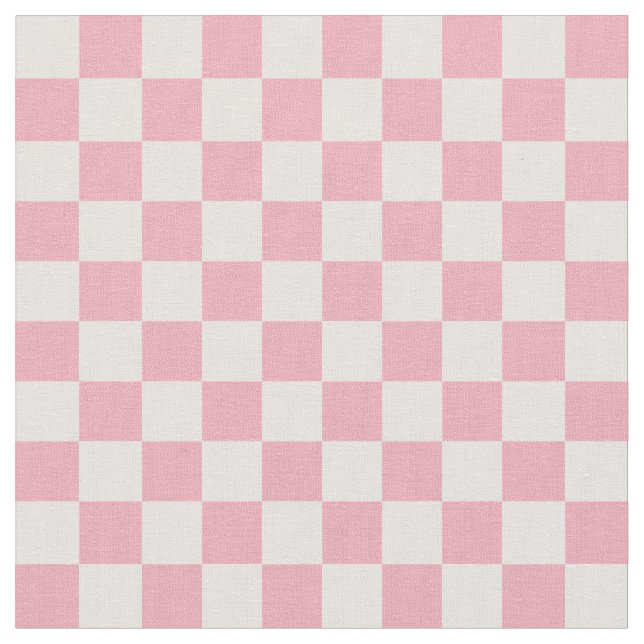 Tecido Pink Girly Checker Checkerboard Checkered Retro (Detalhe)