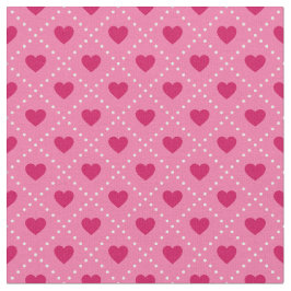 Tecido Pink Heart Lattice