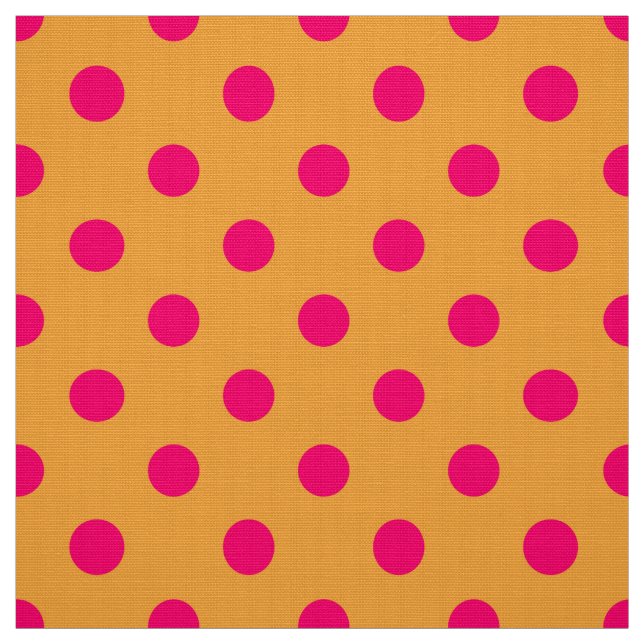 Tecido Pink On Orange Polka Dots Pattern Design  (Modelo)