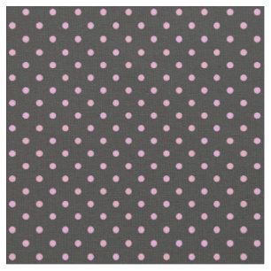 Tecido Pink Pearl e bolinhas cinzentas trovão