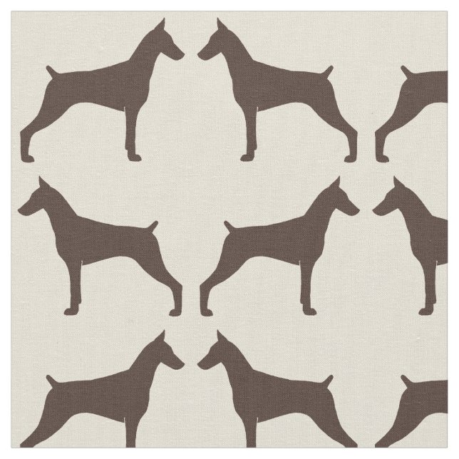 Tecido Pinscher Dobermann | Silhuetas de Cachorro Padroni (Detalhe)