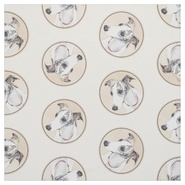 Tecido Pintura Brindle Brindle White Original Dog Art (Modelo)