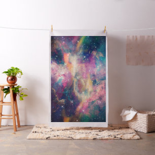 Tecido Pintura Colorida da Nebulosa da Galáxia