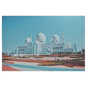 Tecido Pintura da mesquita Abu Dhabi