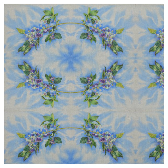 Tecido Pintura de aquarela de mirtilo (Modelo)