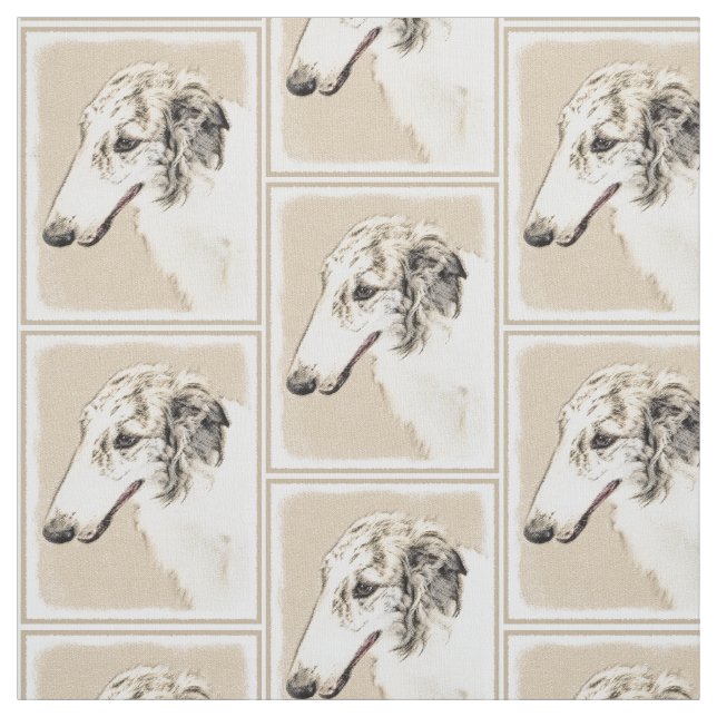 Tecido Pintura de Borzoi (Silver Brindle) Original (Modelo)