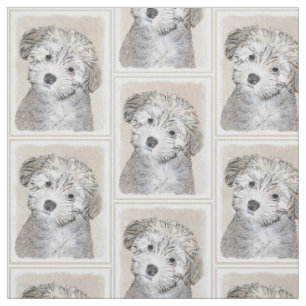 Tecido Pintura De Cachorro Havanês - Arte Cachorra Origin