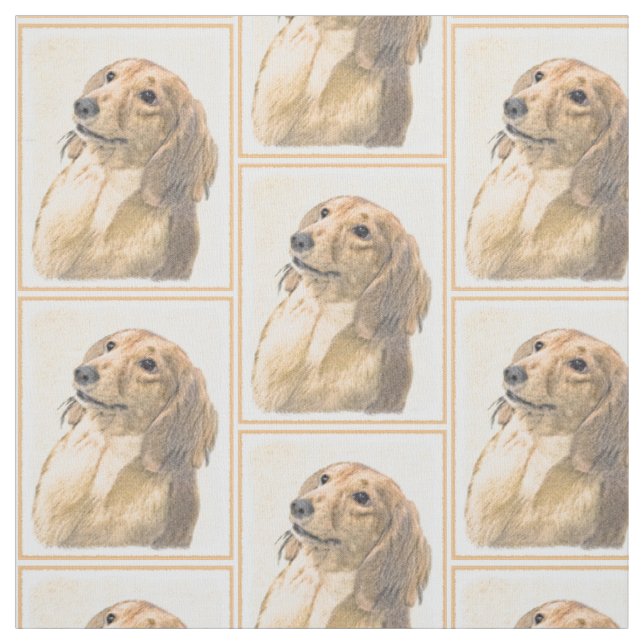 Tecido Pintura de Dachshund (de pelo longo) - Arte Origin (Modelo)