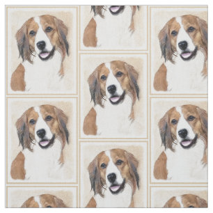 Tecido Pintura De Nederlandse Kooikerhondje - Arte De Cã