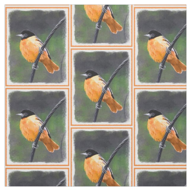 Tecido Pintura de Oriole - Arte Original para Pássaros (Modelo)
