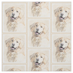Tecido Pintura de Ouro para sempre - Arte de Cachorro Ori