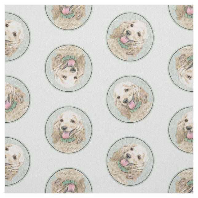 Tecido Pintura de Panela de Cocker Spaniel Arte Original  (Modelo)