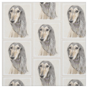 Tecido Pintura de Saluki (jovem corça) - arte original