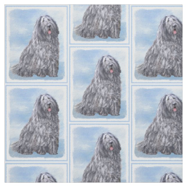 Tecido Pintura de Sheepdog Bergamasco - Cachorro Original (Modelo)
