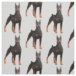 Tecido Pintura do Doberman