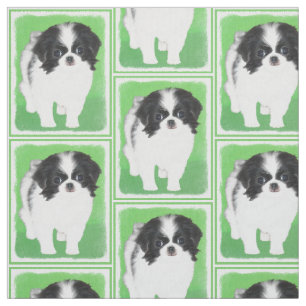 Tecido Pintura do filhote de cachorro de Chin do japonês