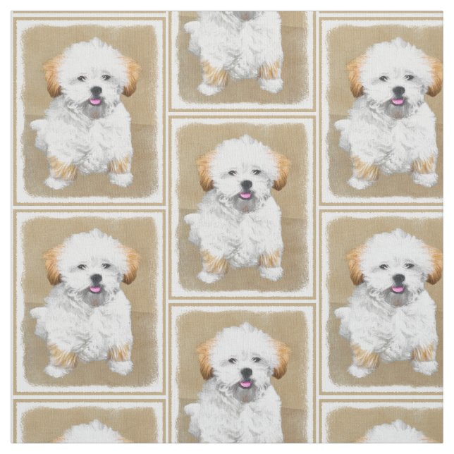 Tecido Pintura do filhote de cachorro de Lhasa Apso - (Modelo)