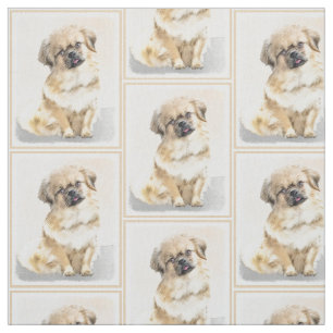 Tecido Pintura em espanhol tibetano - Arte canina origina