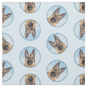 Tecido Pintura em german shepherd Tan Cachorro Original