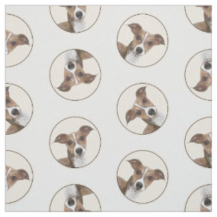 Tecido Pintura em Greyhound italiano Sable Arte original 