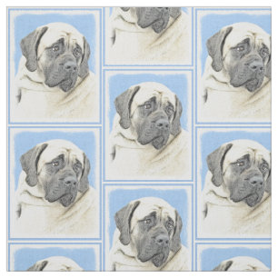 Tecido Pintura em inglês Mastiff (Fawn) - Arte original 