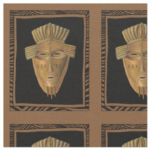 Tecido Pintura em máscara africana por Chariklia Zarris