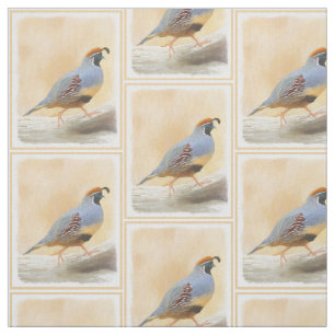 Tecido Pintura em Quail de Gambrel — Arte original sobr