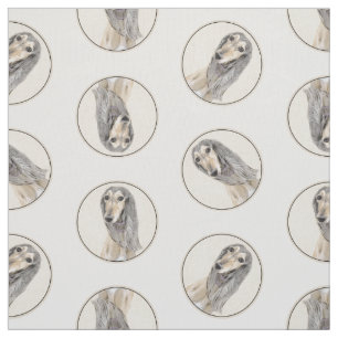 Tecido Pintura em Saluki - Arte original de Cão