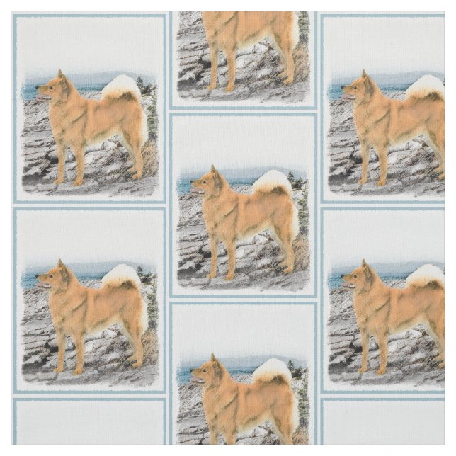 Tecido Pintura em Seashore - Arte Canina (Modelo)