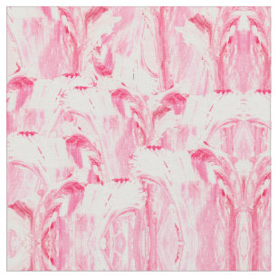 Tecido Pintura floral do abstrato cor-de-rosa feminino