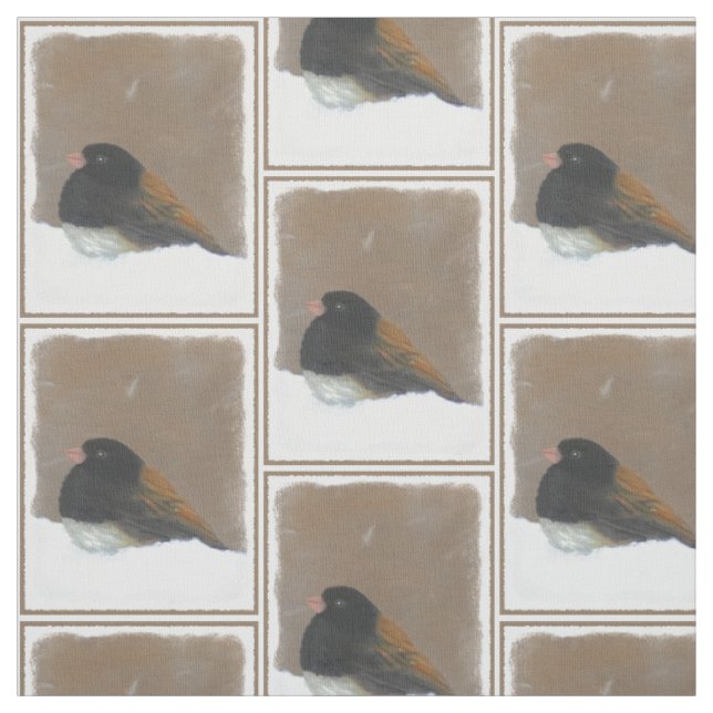 Tecido Pintura Junco De Olhos Escuros - Arte De Pássaro O (Modelo)