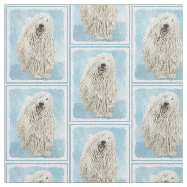 Tecido Pintura Komondor - Arte Cachorra Original (Modelo)
