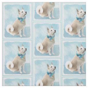 Tecido Pintura Norueguesa De Buhund - Arte De Cachorro Or