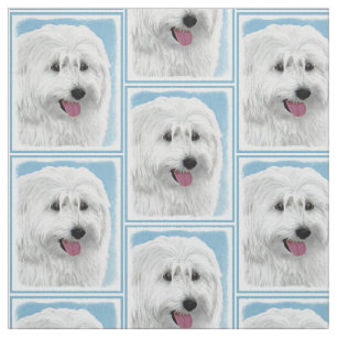 Tecido Pintura Polonesa de Sheepdog - Arte Canina
