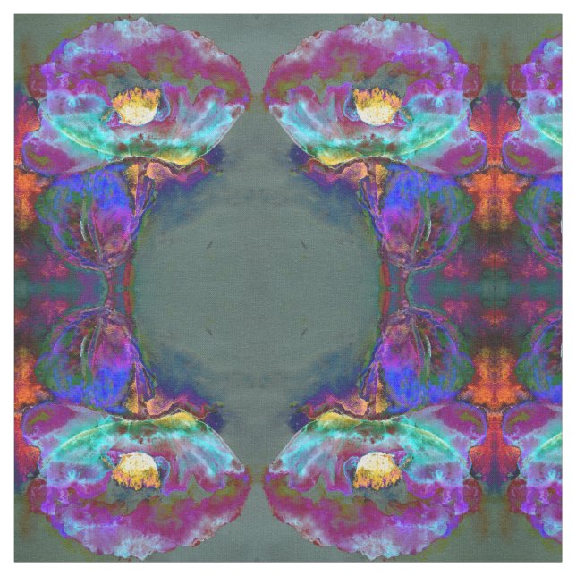 Tecido Pintura romântica elegante de flores de pétalas ro (Modelo)