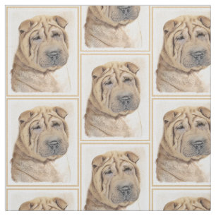 Tecido Pintura Shar Pei - Arte Cachorra Original