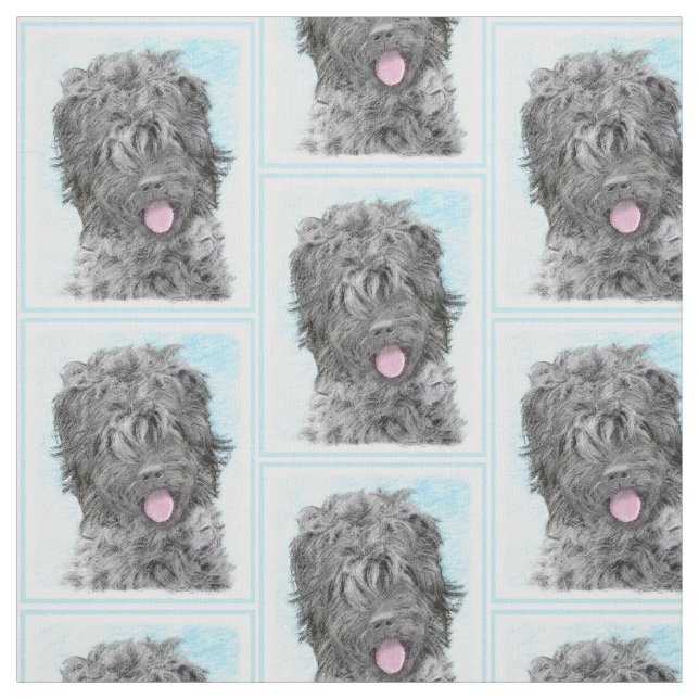 Tecido Pintura Terrier russa negra - Cachorro original bo (Modelo)