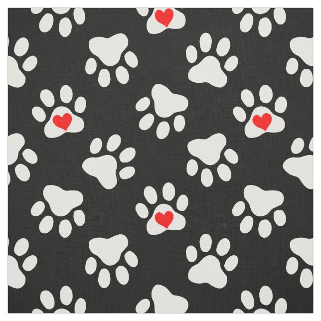 Tecido Pinturas de Cachorro Branco e Preto com Padrão de  (Modelo)